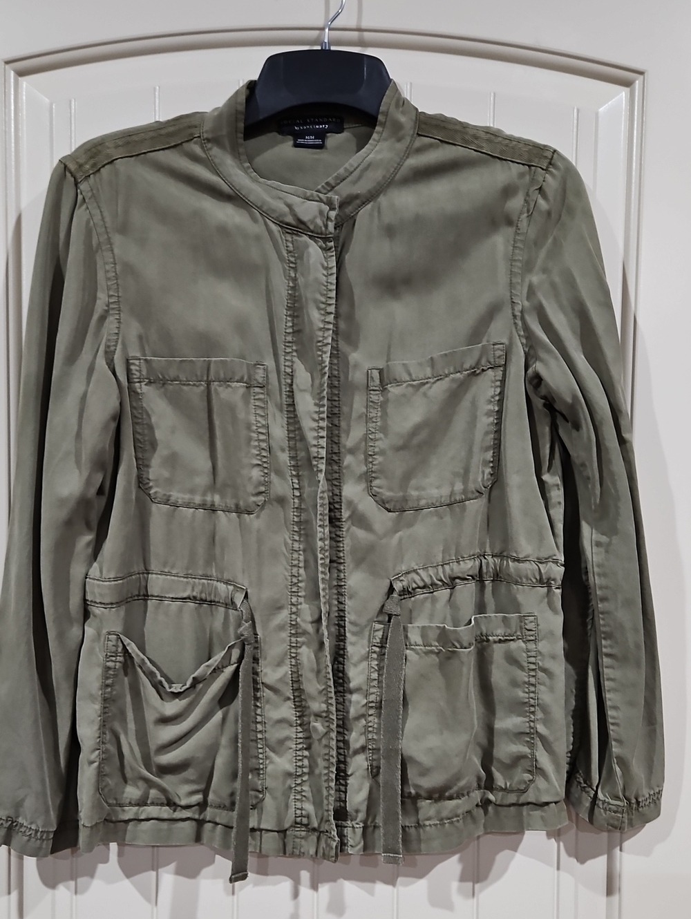 Olive Green Drawstring Utility Jacket - M